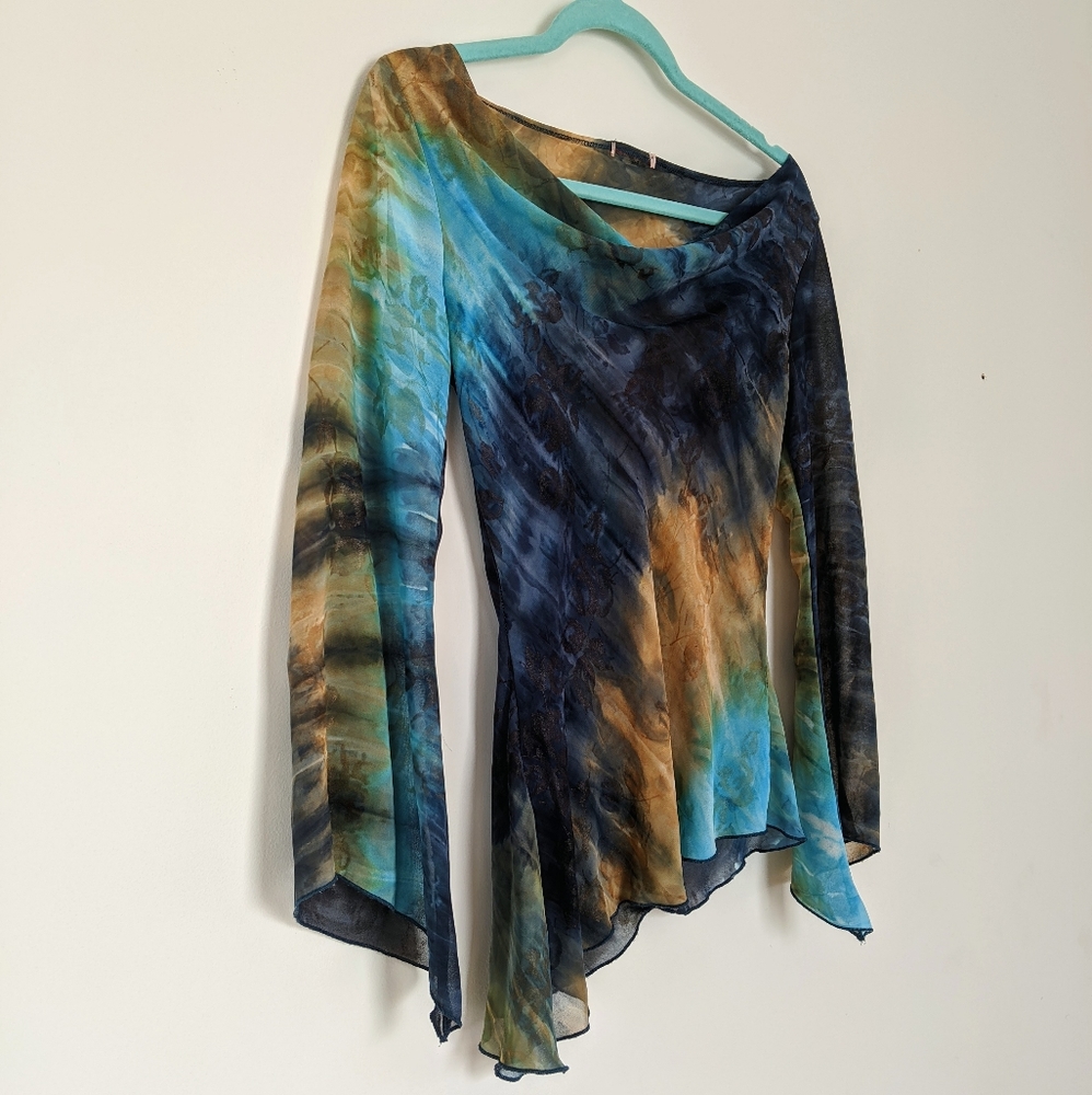 Vintage Style Sheer Blouse
